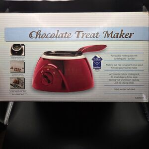 Cook's Essentials Red Chocolate Treat Maker with Molds Model CECM1 CECM1R